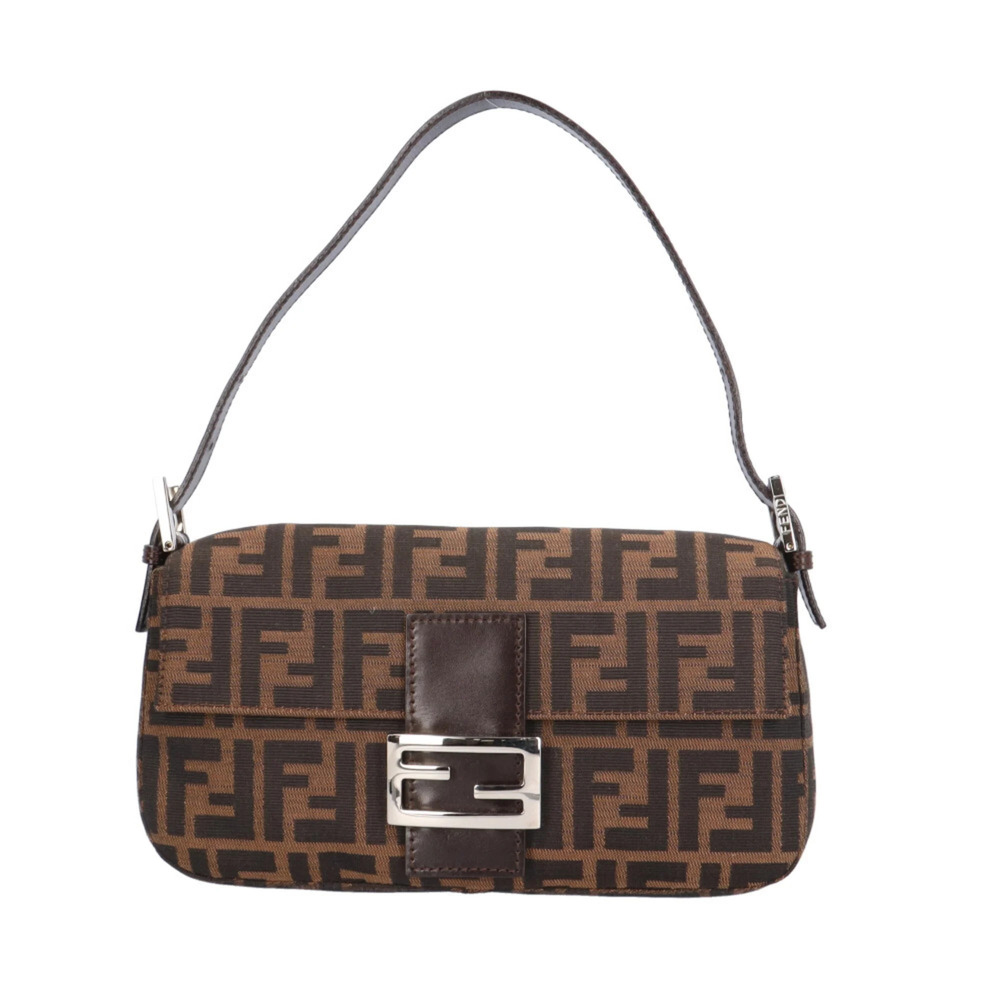 Fendi Mamma Bucket Zucca Handbag, Canvas Handbag 26424 Brown, Women's FENDI